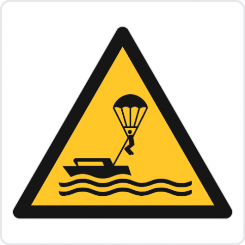 Parasailing area - warning sign - S 45 78