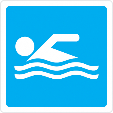 Swimming area - information sign - S 45 93