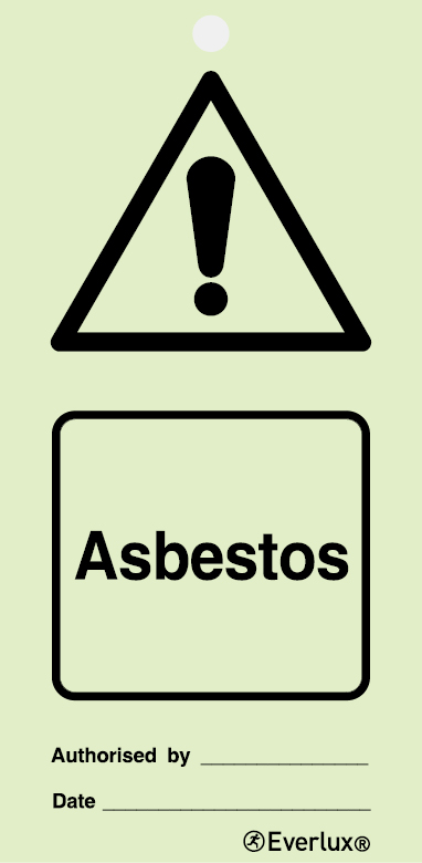 Asbestos - warning temporary tie tag | IMPA 33.2503 - S 47 03