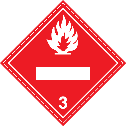 Flammable liquids No. 3 - UN numbers display - S 56 07