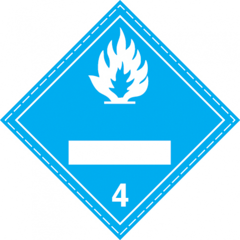 Substances which, in contact with water, emit flammable gases Class 4.3 - UN numbers display - S 56 54