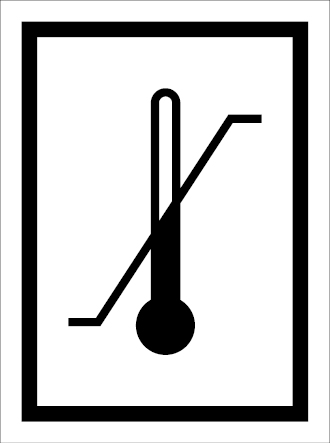 Temperature limits sign - S 57 14