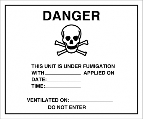 Fumigated cargo transport units (UN 3359) - Special provisions sign - S 59 01