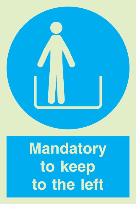 Keep to the left mandatory action sign - SC 071