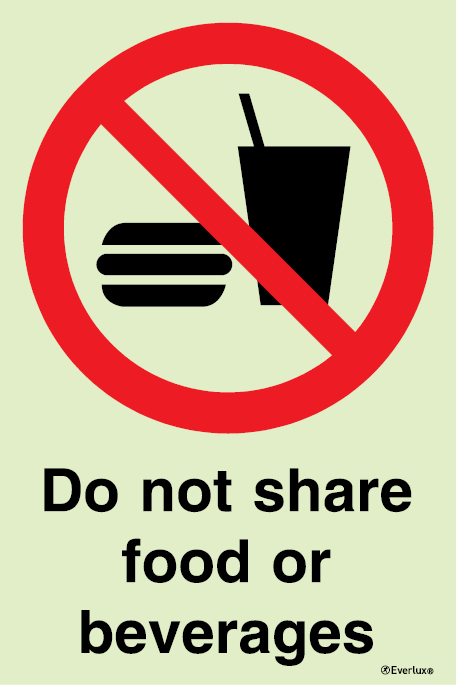 Do not share food or beverages - SC 106