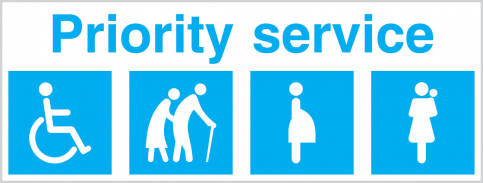 Citizens with priority service sign - SC 191