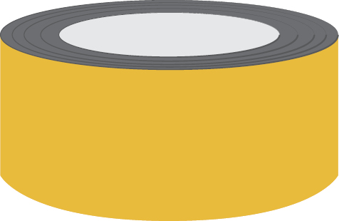 Self-adhesive yellow roll to mark limit/ standing areas or social distancing paths - SC 253