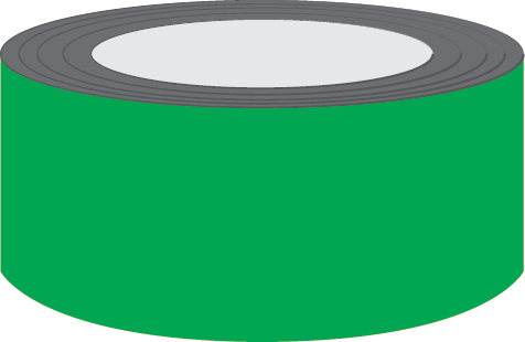 Self-adhesive green roll to mark limit/ standing areas or social distancing paths - SC 256