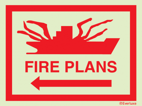 Fire plans placard - progress to the left | IMPA 33.6093 - S FP 01